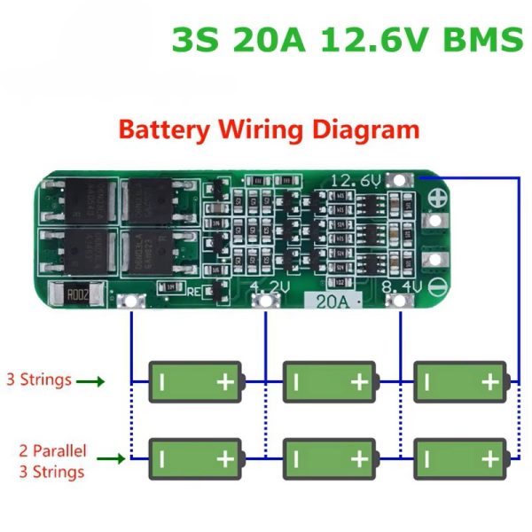 BMS-Schutzplatine 3S für Li-Ionen-Batterien 12V — Modell wählen